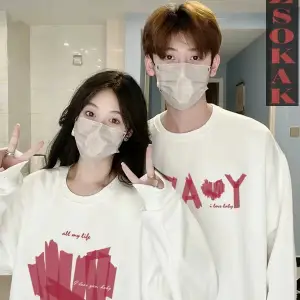 2 Li Harajuku Style Çift Sevgili Kombinleri Couple Clothing Yeni Sezon 2 Adet