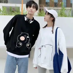 2 Li Harajuku Style Çift Sevgili Kombinleri Couple Clothing Yeni Sezon 2 Adet