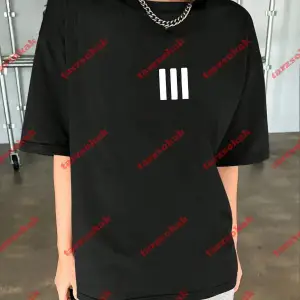 3 Çizgi Baskılı Beyaz Erkek Tshirt Beyaz