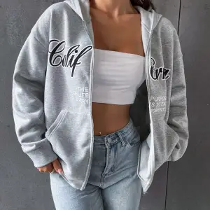 3 Iplik Şardonlu Fermuarlı Kapüşonlu Sweatshirt Gri 3 Lü Kombin