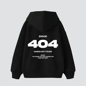 404 Error Baskılı Oversize Unisex Premium Beyaz