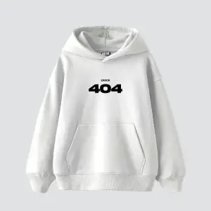 404 Error Baskılı Oversize Unisex Premium Beyaz
