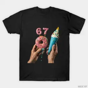 6 7-ice-ceam Erkek Kadın Tişörtü %100 Pamuklu Tişört Kısa Kollu Üstler 0109-2