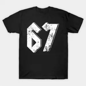 67 Six Seven 6 7 Erkek Kadın Tişörtü %100 Pamuklu Tişörtler Kısa Kollu Üstler 1012-2