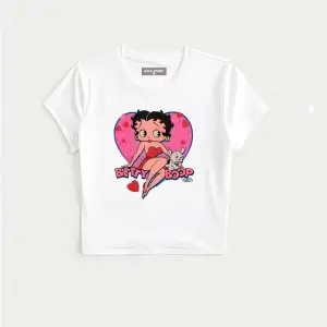betty boop baby tee beyaz