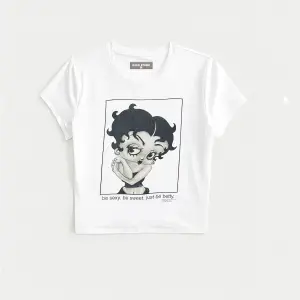 betty boop baby tee beyaz