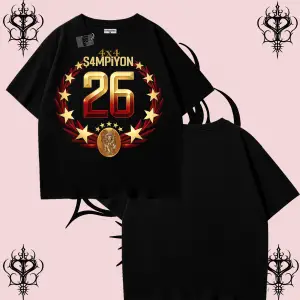 Dört Dörtlük Şampiyon 26 Oversize Unisex Taraftar Tişörtü