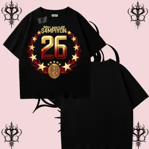 Dört Dörtlük Şampiyon 26 Oversize Unisex Taraftar Tişörtü
