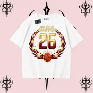 Dört Dörtlük Şampiyon 26 Oversize Unisex Taraftar Tişörtü