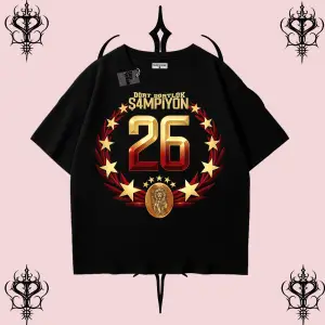 Dört Dörtlük Şampiyon 26 Oversize Unisex Taraftar Tişörtü