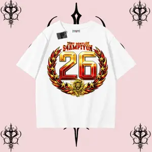 Dört Dörtlük Şampiyon 26 Oversize Unisex Taraftar Tişörtü