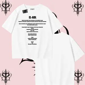 EL-ADL | Rabbimin 99 İsminden El-Adl Oversize Unisex Tişört – Adalet Temalı Streetwear
