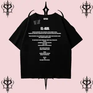 EL-ADL | Rabbimin 99 İsminden El-Adl Oversize Unisex Tişört – Adalet Temalı Streetwear