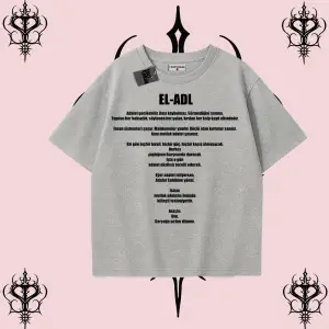 EL-ADL | Rabbimin 99 İsminden El-Adl Oversize Unisex Tişört – Adalet Temalı Streetwear