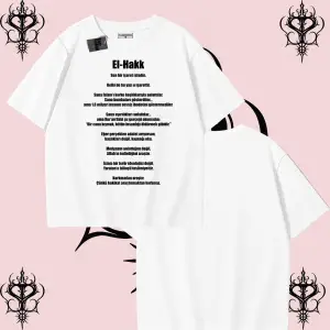 EL-HAK | Rabbimin 99 İsminden El-Hak Oversize Unisex Tişört – Hakikat Temalı Streetwear