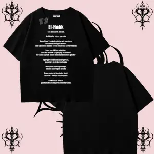 EL-HAK | Rabbimin 99 İsminden El-Hak Oversize Unisex Tişört – Hakikat Temalı Streetwear