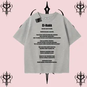 EL-HAK | Rabbimin 99 İsminden El-Hak Oversize Unisex Tişört – Hakikat Temalı Streetwear