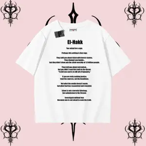 EL-HAK ingilizce | Rabbimin 99 İsminden El-Hak Oversize Unisex Tişört – Hakikat Temalı Streetwear