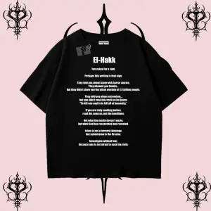 EL-HAK ingilizce | Rabbimin 99 İsminden El-Hak Oversize Unisex Tişört – Hakikat Temalı Streetwear