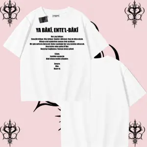 YA BÂKÎ ENTE’L BÂKÎ | Rabbimin 99 İsminden İlham Alan Oversize Unisex Tişört – Manevi Streetwear
