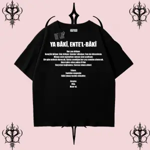 YA BÂKÎ ENTE’L BÂKÎ | Rabbimin 99 İsminden İlham Alan Oversize Unisex Tişört – Manevi Streetwear