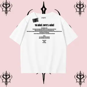 YA BÂKÎ ENTE’L BÂKÎ ingilizce | Rabbimin 99 İsminden İlham Alan Oversize Unisex Tişört – Manevi Streetwear
