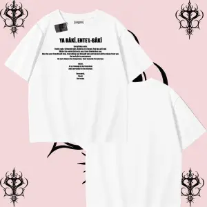 YA BÂKÎ ENTE’L BÂKÎ ingilizce | Rabbimin 99 İsminden İlham Alan Oversize Unisex Tişört – Manevi Streetwear