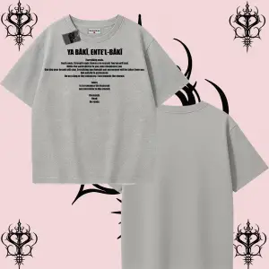 YA BÂKÎ ENTE’L BÂKÎ ingilizce | Rabbimin 99 İsminden İlham Alan Oversize Unisex Tişört – Manevi Streetwear