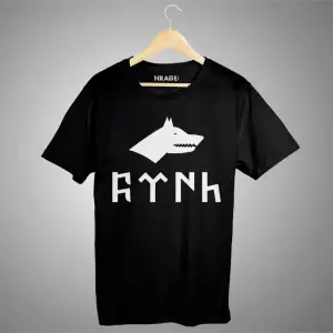 Göktürk Kurt Siyah Tişört