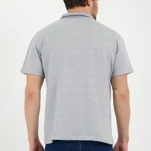 Gri Dar/slim Fitt Polo Yaka Tshirt