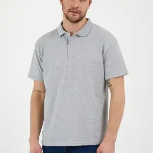 Gri Dar/slim Fitt Polo Yaka Tshirt