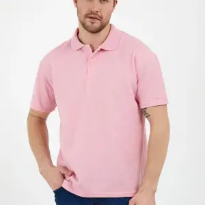 Pembe Dar/slim Fitt Polo Yaka Tshirt Ve Kolye