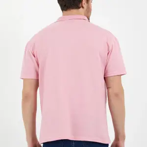Pembe Dar/slim Fitt Polo Yaka Tshirt Ve Kolye
