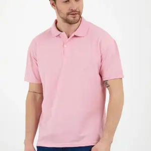 Pembe Dar/slim Fitt Polo Yaka Tshirt Ve Kolye