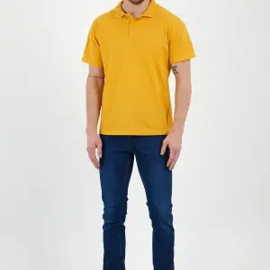 Sarı Dar/slim Fitt Polo Yaka Tshirt