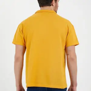 Sarı Dar/slim Fitt Polo Yaka Tshirt
