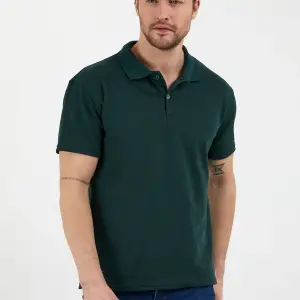 Erkek Slim Fitt Düğmeli Polo Yaka Tshirt
