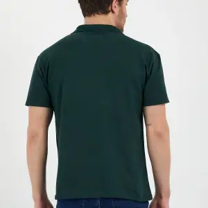 Erkek Slim Fitt Düğmeli Polo Yaka Tshirt