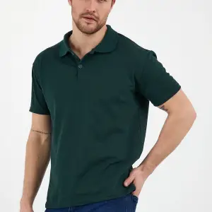 Erkek Slim Fitt Düğmeli Polo Yaka Tshirt