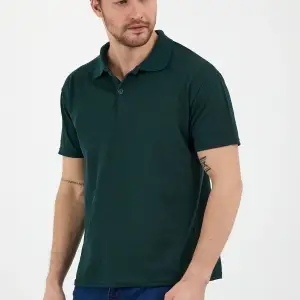 Erkek Slim Fitt Düğmeli Polo Yaka Tshirt