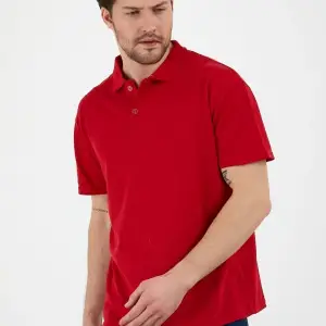 Erkek Slim Fitt Düğmeli Polo Yaka Tshirt