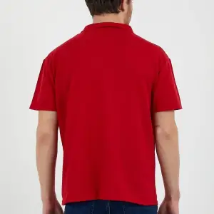 Erkek Slim Fitt Düğmeli Polo Yaka Tshirt