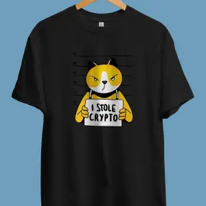 Oversize Bitcoin Kripto Para Holder Kedi Suçlu Ekonomi Yatırım Tasarım Baskılı Unisex Tişört