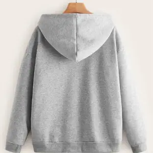 Gri Kapüşonlu Fermuarlı Sweatshirt