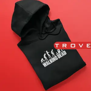 Unısex Kadın Erkek The Walkıng Dead Siyah Kapüşonlu Hoodie %100 Pamuk Tasarım Sweatshirt
