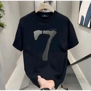 7 Sport Baskılı Siyah Erkek