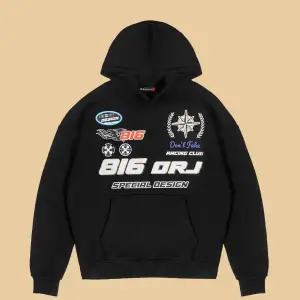 816 Racing Baskılı Oversize Unisex Beyaz