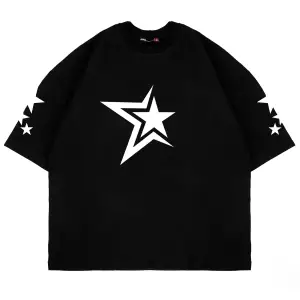 816 Stars Baskılı Oversize Unisex Beyaz