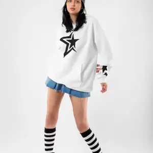 816 Stars Baskılı Oversize Unisex Beyaz
