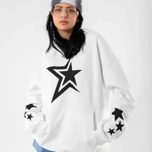 816 Stars Baskılı Oversize Unisex Beyaz